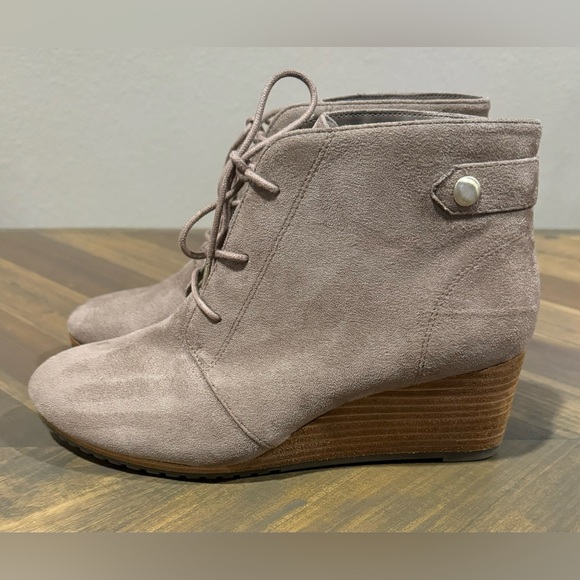 Dr. Scholl's Conquer Taupe Grey Wedge Ankle Boot Women's Sz 9.5M Be Energized - Picture 5 of 10
